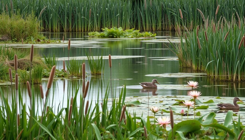 Grey duckling habitat